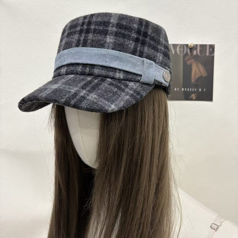 Retro Plaid Color Block Outdoor Baseall Cap 6W6HAT798