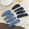 Simple Denim Frayed Hem No-Crease Hair Clip 6W6HCP1623