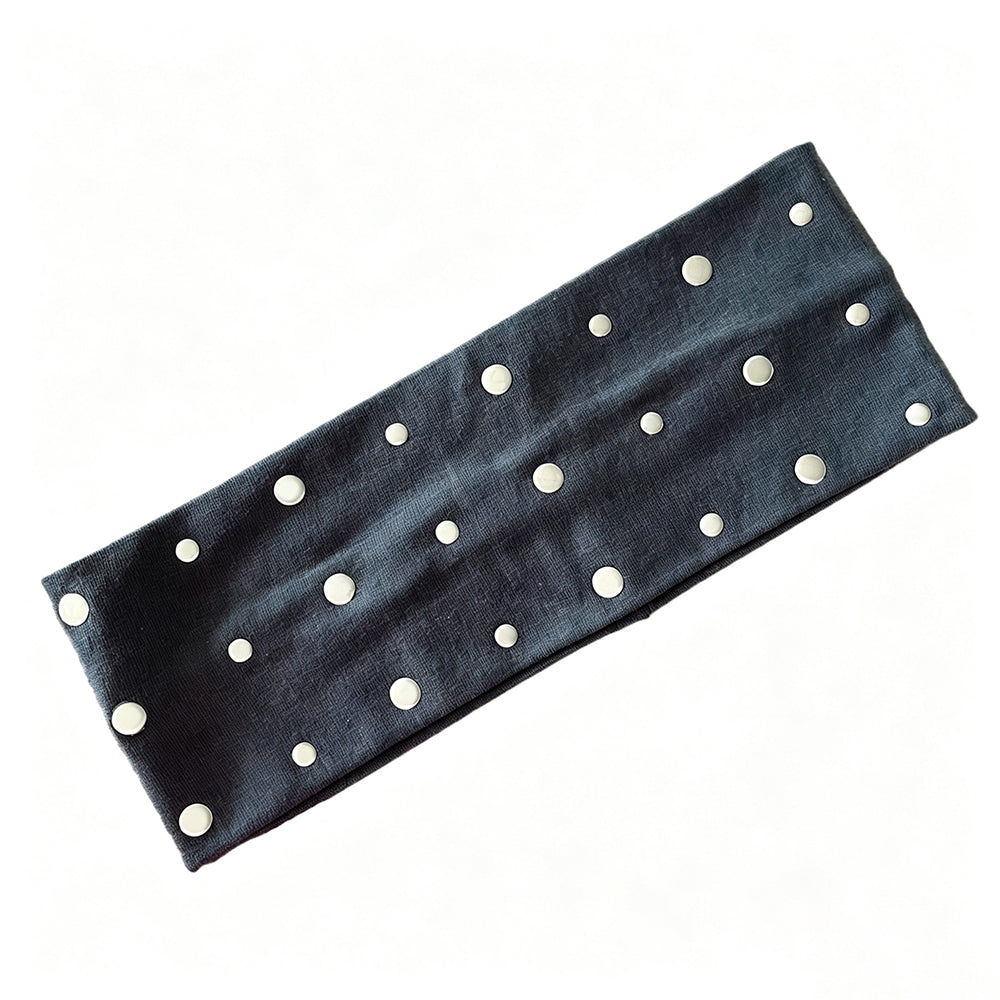 Rhinestone Elastic Wide Headband - DippedShop Wholesale - #8531