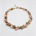 Chic Rhinestone Pearl Twist Choker Necklace 6W6JNC957