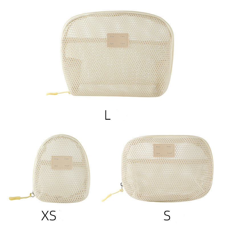 Dopamine Solid Color Mesh Portable Makeup Bag MK2BW6S10BOB83