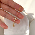 Fashion Cubic Zircon Four Leaf Clover Pendant Necklace 6W6JNC1067