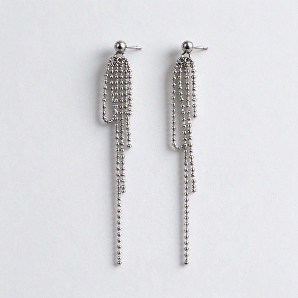 Bowknot Beaded Tassel Earrings - DippedShop Wholesale - #5331
