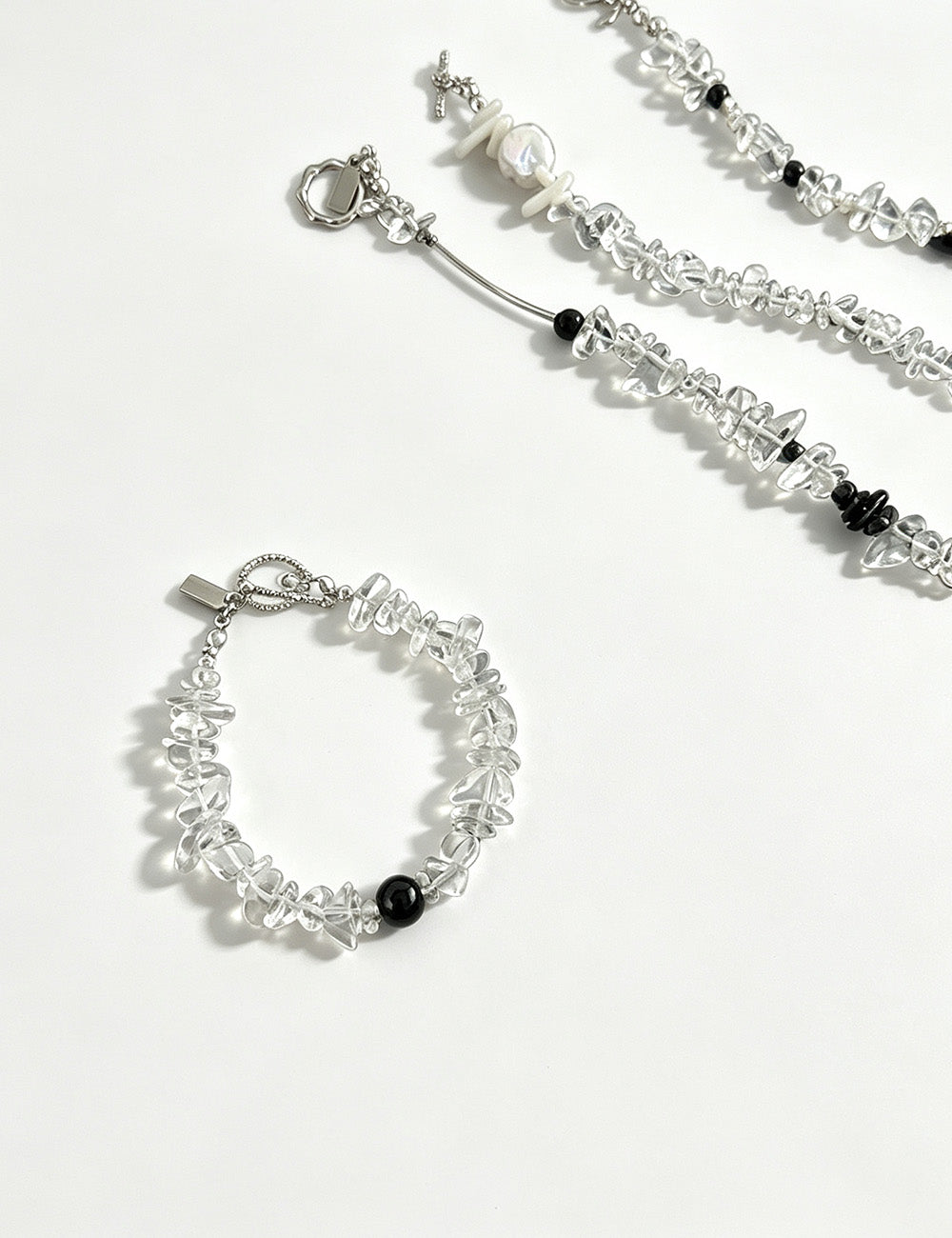 Irregular Crystal Beaded Bracelet - DippedShop Wholesale - #7459