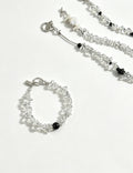 Irregular Transparent Crystal Stone Beaded Bracelet 6W6JBR351