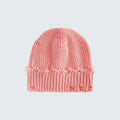 Solid Color Distressed Ripped Knit Beanie 6W6HAT664