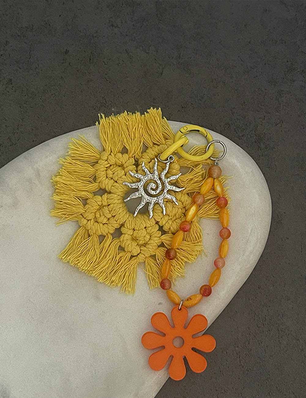 Boho Style Handwoven Floral Pendant Bag Charm 6W10BBC355