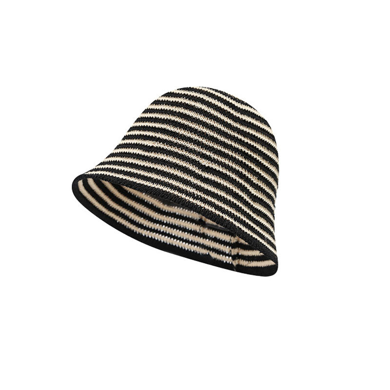 Elegant Color Block Striped Outdoor Bucket Hat 6W6HAT541