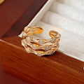 Vintage Gold Plated Cubic Zirconia Open Ring 6W6JRG373