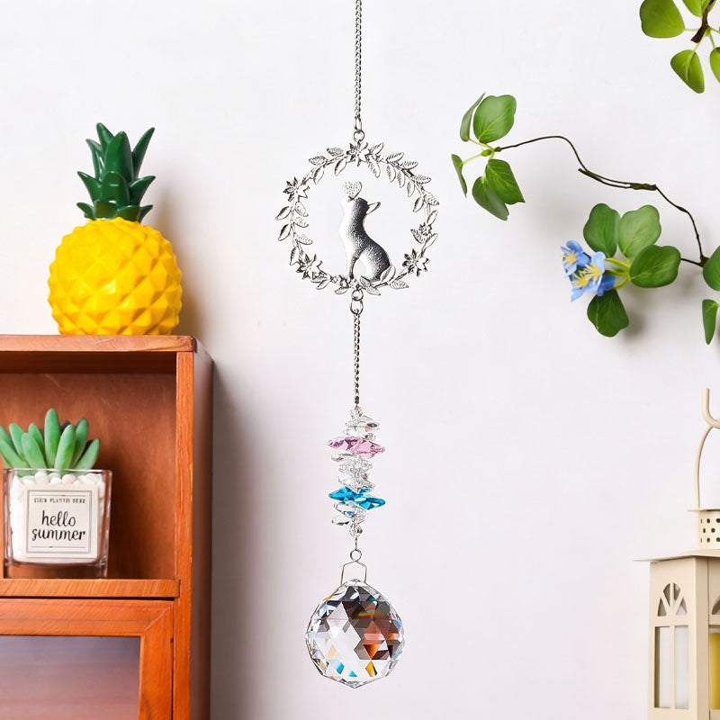 Cute Puppy Pendant Irregular Crystal Hanging Suncatchers MK2CZAS6H7HLS57