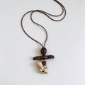 Wooden Hat Pendant Necklace - DippedShop Wholesale - #8899