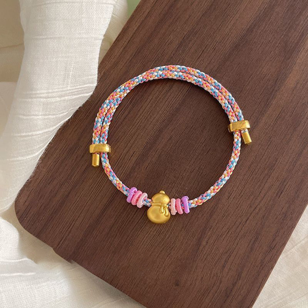 Stylish Handmade Weave Enamel Floral Bracelet 6W6JBR674