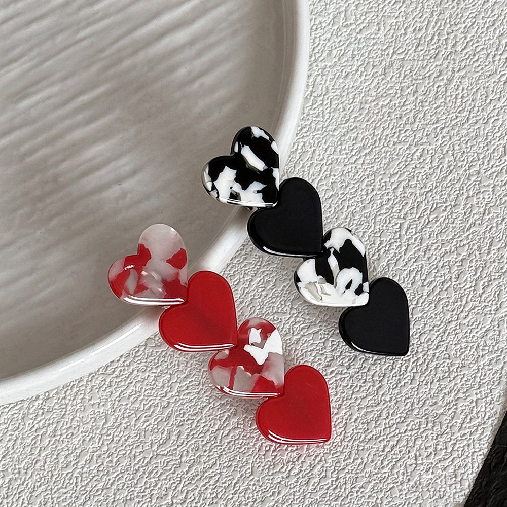 Marble Heart Hair Claw - DippedShop Wholesale - #5059