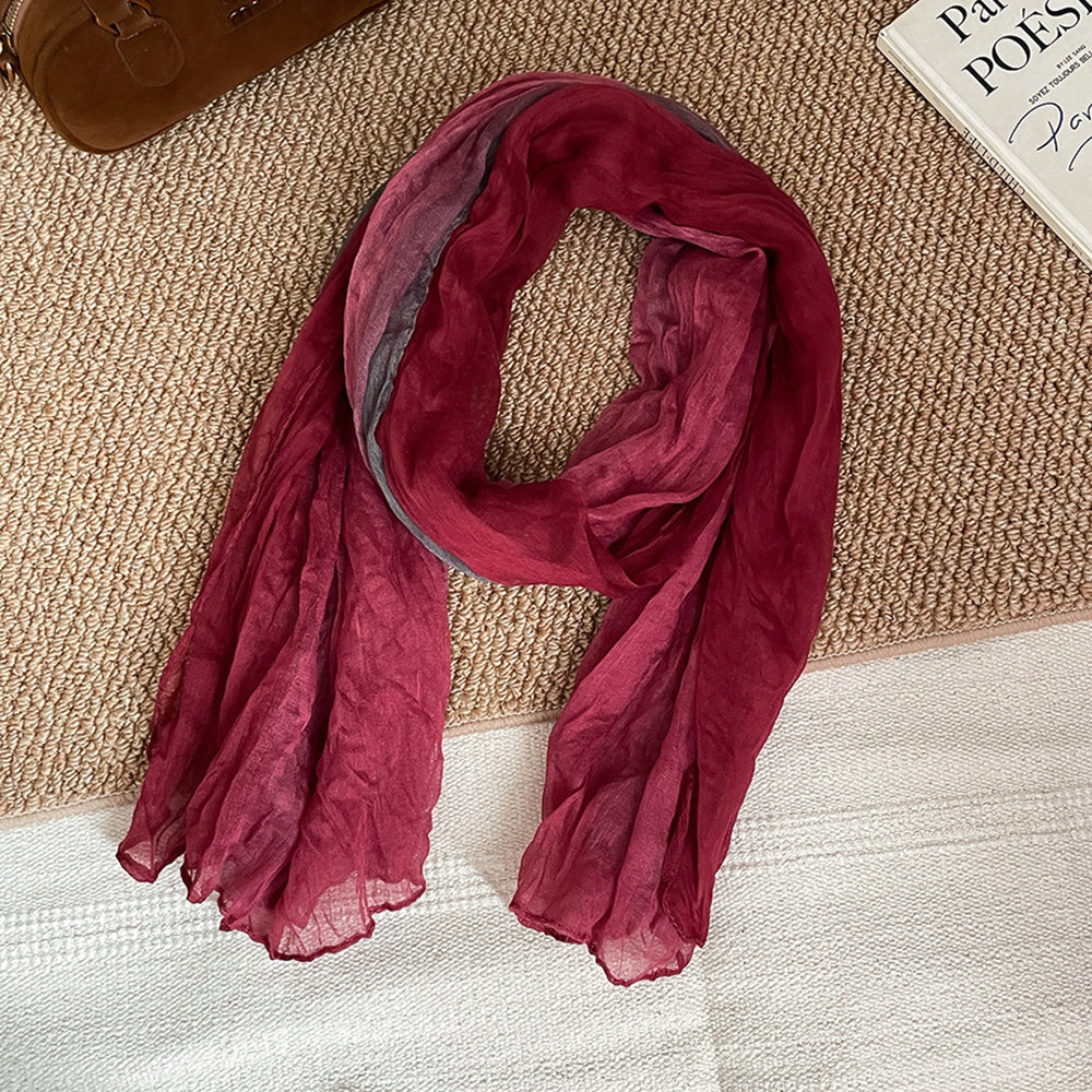 Simple Color Block Soft Versatile Long Scarf 6W6NSC227