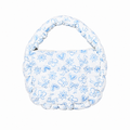 Cute Heart Flower Print Ruched Puffer Handbag 6W10BBG1804