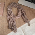 Vintage Cotton Linen Polka Dot Long Scarf 6W6NSC228