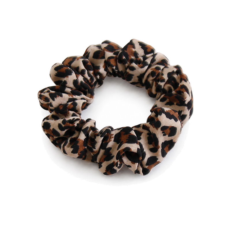 Vintage Leopard Print Ruffled Elastic Scrunchies 6W6HSR321