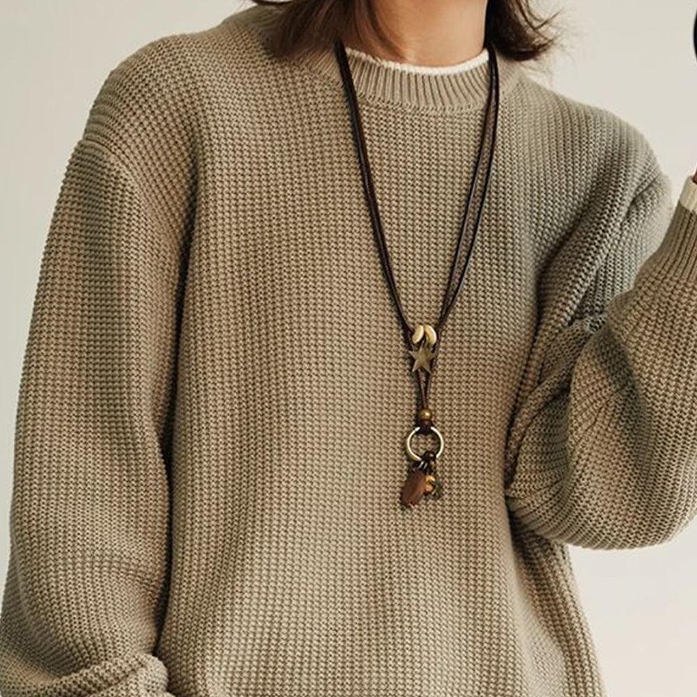 Layered Wooden Star Necklace - DippedShop Wholesale - #1875