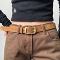 Casual Solid Color PU Wide Waist Belt 6W6JBT219