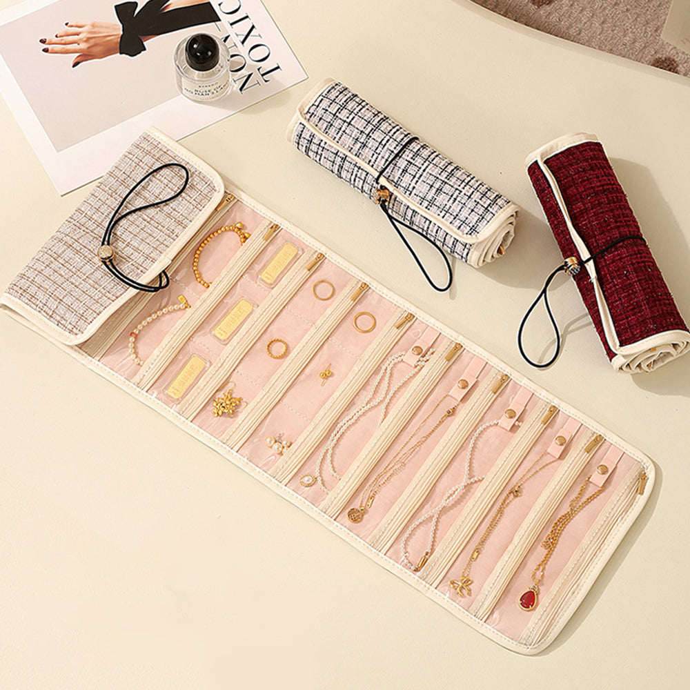 Jewelry Roll Organizer Bag - DippedShop Wholesale - #7219