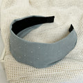 French Style Rhinestone Wide Fabric Headband 6W6HBD309