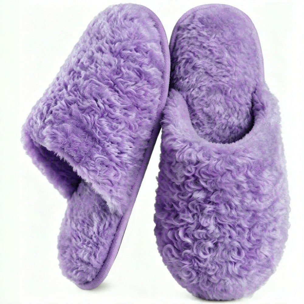 Fuzzy Plush Soft Warm Indoor Non-Slip Slippers 6W8FSP280