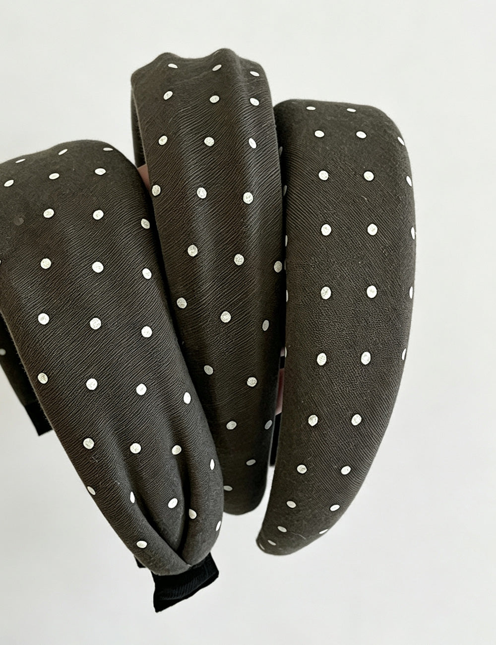 Vintage Coffee Polka Dots Padded Wide Headband 6W6HBD290