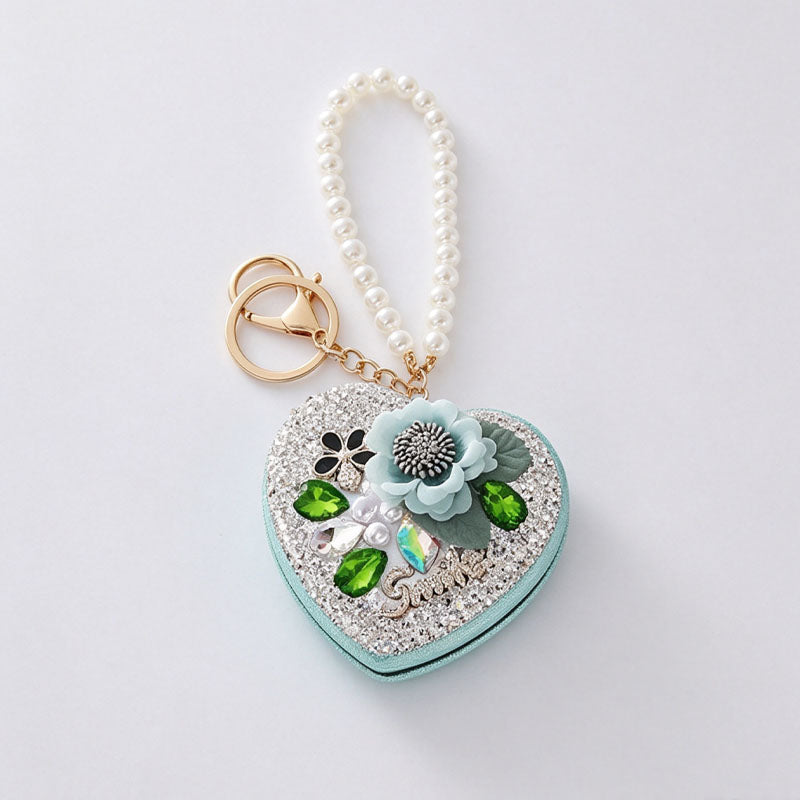3D Floral Rhinestone Bag Charm - DippedShop Wholesale - #7827