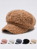 Vintage Faux Lamb Plush Warm Baseball Cap 6W6HAT924