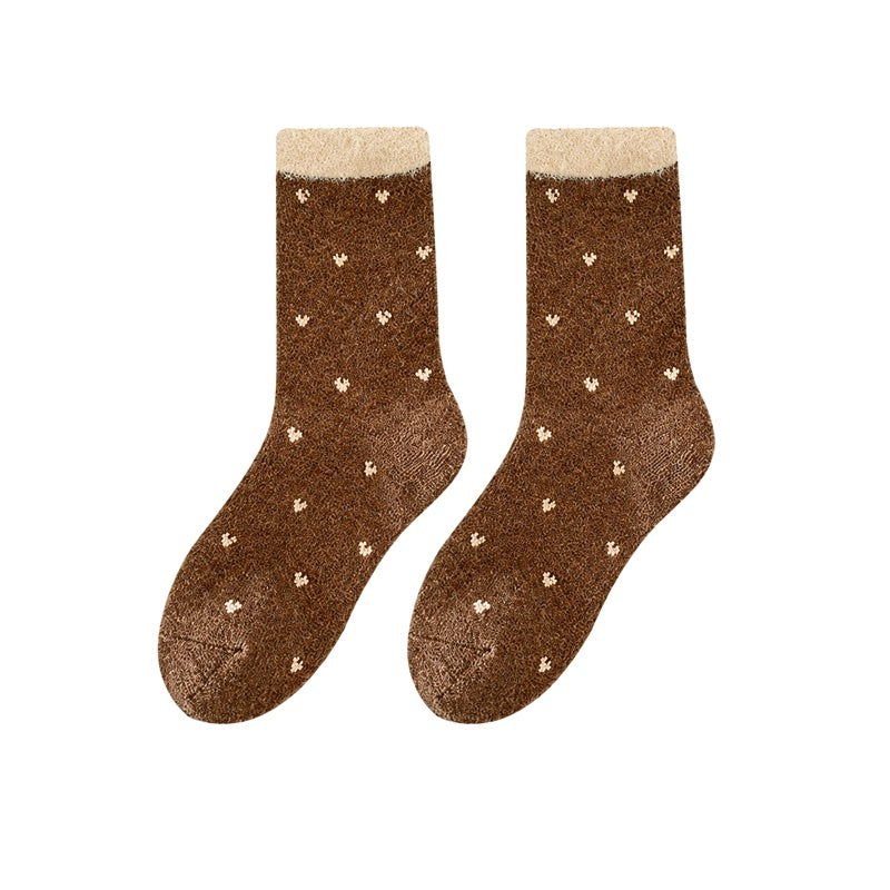 Fleece-Trim Crew Socks - DippedShop Wholesale - #1795