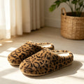Stylish Leopard Print Soft Plush Indoor Slippers 6W8FSP281