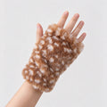 Fuzzy Plush Fingerless Gloves - DippedShop Wholesale - #6339