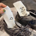 Smiley Face Crew Socks - DippedShop Wholesale - #4755