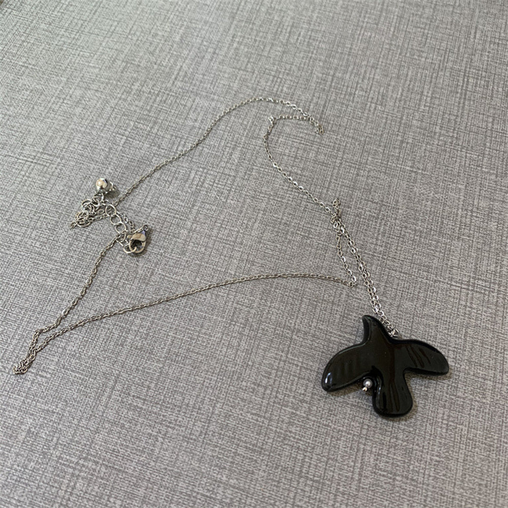 Ceramic Dove Pendant Necklace - DippedShop Wholesale - #5219