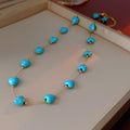 Boho Style Heart Turquoise Choker Necklace 6W6JNC967