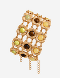 Vintage Gold Plated Rhinestones Chain Bracelets 6W6JBR631