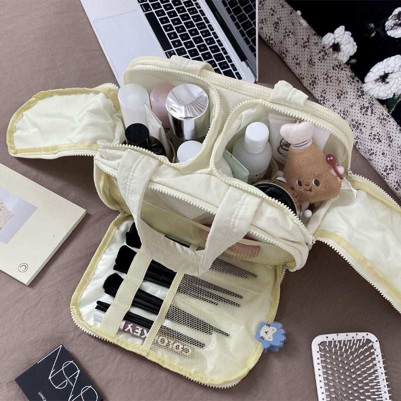 Solid Color Large Capacity Multi Layer Makeup Bag MK2BW6S10BOB91