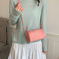 Minimalist Solid Color Suede Handbag 6W10BBG1380