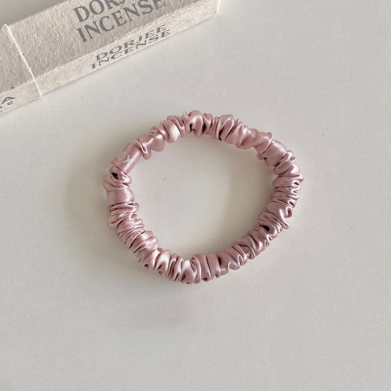 Minimalist Solid Color Satin Elastic Hair Tie MK2BLW6W6HHT30