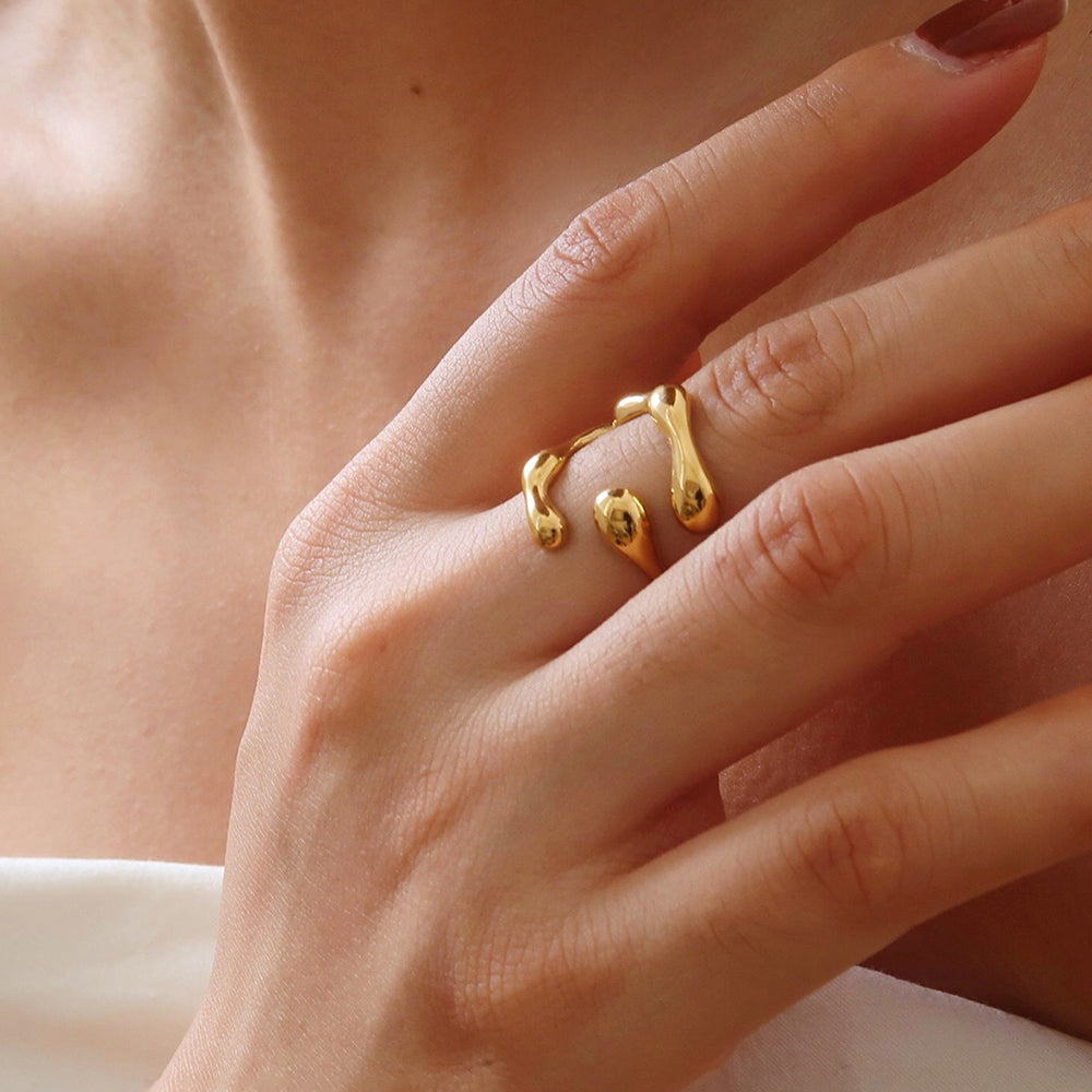 Irregular Crossover Ring - DippedShop Wholesale - #4067