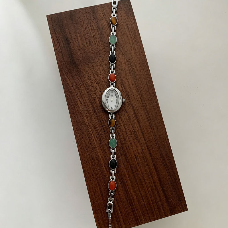 Oval Beaded Bracelet Watch - DippedShop Wholesale - #4067