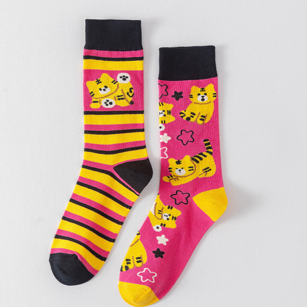 Asymmetrical Cartoon Crew Socks - DippedShop Wholesale - #1427
