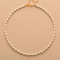Minimalist Color Block Bead Choker Necklace 6W6JNC1019