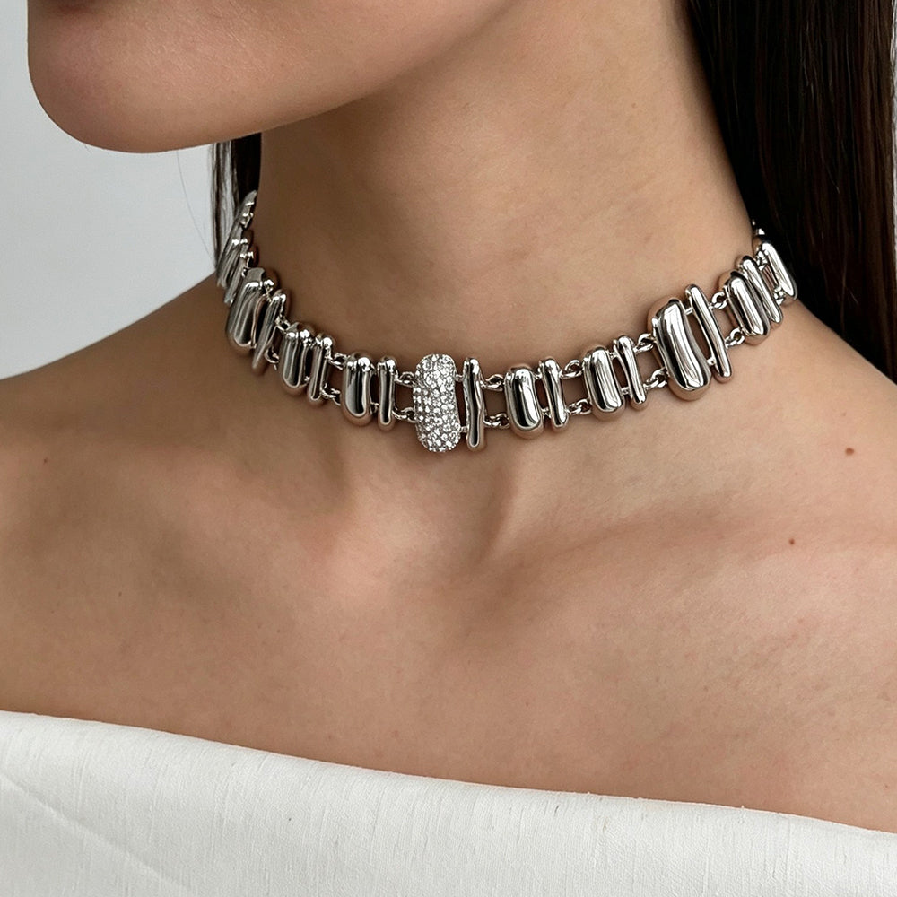 Geometric Choker Necklace - DippedShop Wholesale - #3011
