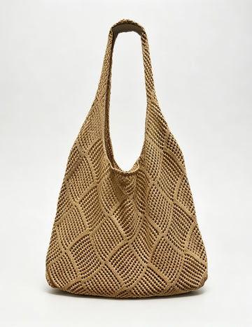 Slouchy Hollow Out Large Capacity Tote Bag 6W10BBG1782