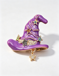 Magical Halloween Witch Star Hat Brooch 6W6JPB54