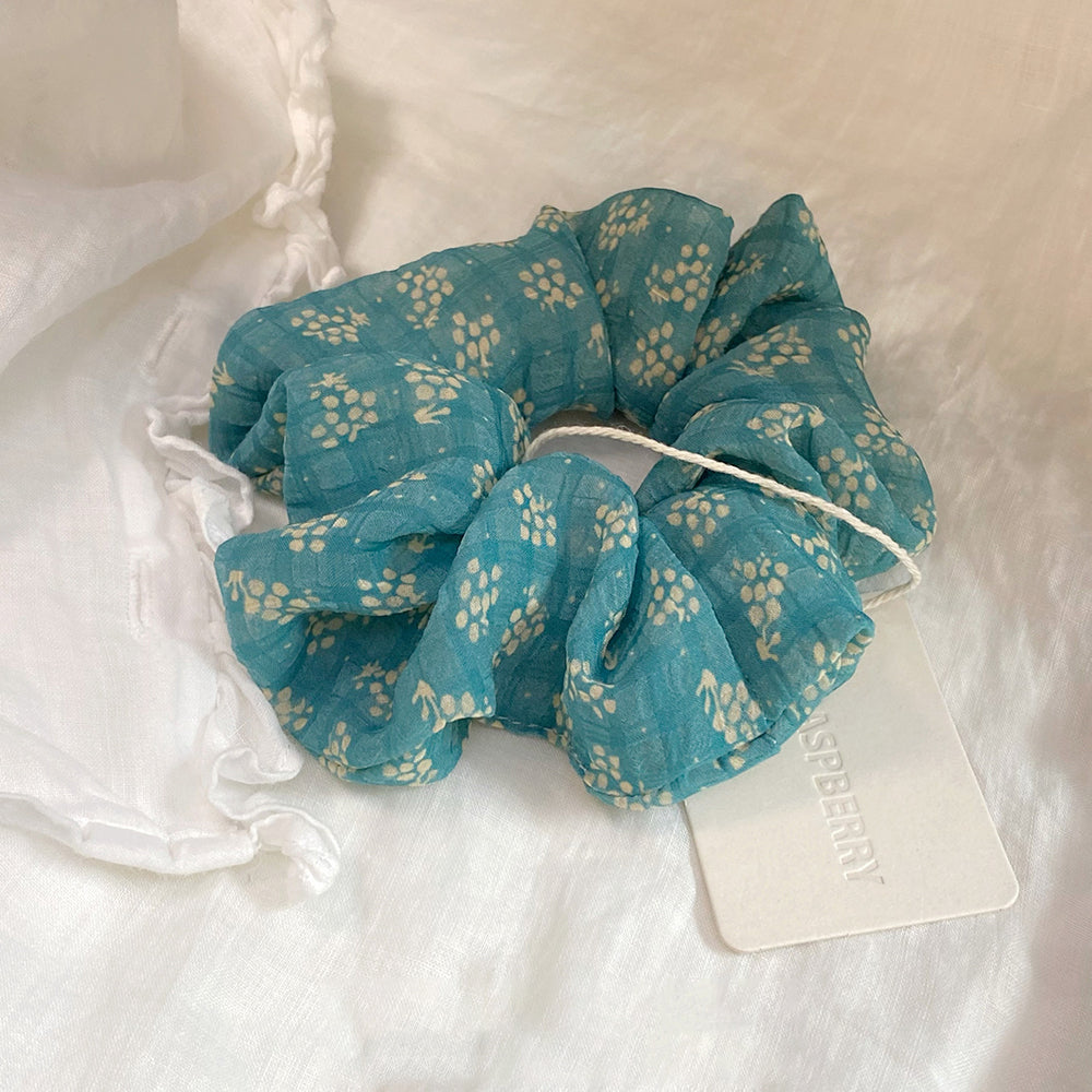 Sweet Floral Print Ruffled Scrunchies 6W6HSR496