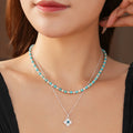Boho Style Double Layer Floral Pendant Necklace 6W6JNC895