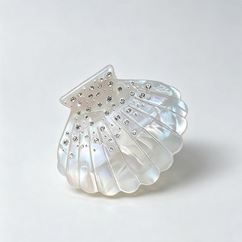 Iridescent Rhinestone Shell Acetate Hair Clip 6W6HCP1270
