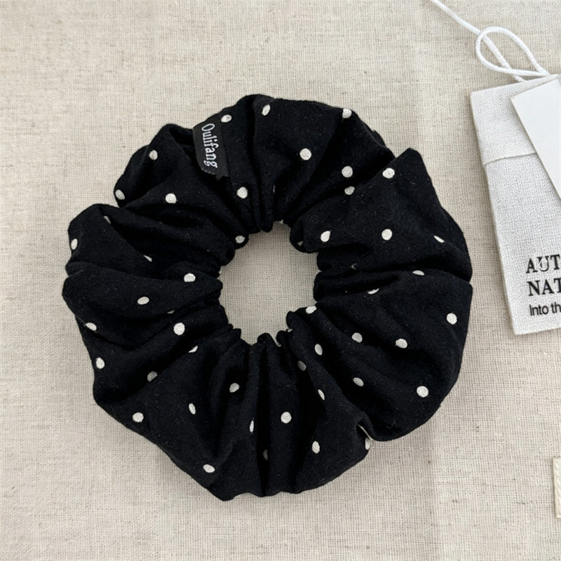 Ruffled Polka Dot Scrunchies - DippedShop Wholesale - #8771